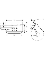 Hansgrohe AddStoris WC papír tartó fedlappal matt fehér 41753700