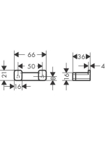 Hansgrohe AddStoris Törölköző horog két kampóval króm 41755000