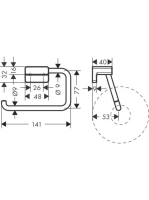 Hansgrohe AddStoris WC papír tartó fedlap nélkül matt fehér 41771700