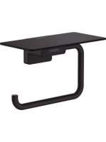 Hansgrohe AddStoris WC papír tartó, polccal matt fekete 41772670