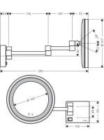 Hansgrohe AddStoris Piperetükör LED világítással matt fekete 41790670