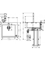 Hansgrohe C71-F450-06 mosogatótálca és csaptelep kombináció 450 43201000