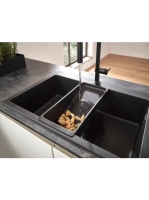 Hansgrohe S51 S510-F660 Beépített SilicaTec mosogató grafit fekete 43313170