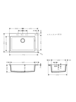 Hansgrohe S51 S510-F660 Beépített SilicaTec mosogató grafit fekete 43313170
