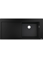 Hansgrohe S51 S514-F450 Beépített SilicaTec mosogató csepegtetővel, grafit fekete 43314170