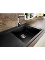 Hansgrohe S51 S514-F450 Beépített SilicaTec mosogató csepegtetővel, grafit fekete 43314170