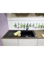 Hansgrohe S51 S514-F450 Beépített SilicaTec mosogató csepegtetővel, grafit fekete 43314170