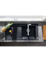 Hansgrohe S51 Beépíthető SilicaTec dupla mosogató 370 grafitfekete 43316170