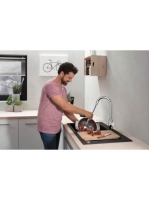 Hansgrohe S51 Beépíthető SilicaTec dupla mosogató 370 grafitfekete 43316170