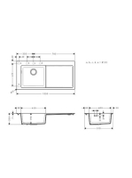 Hansgrohe S51 S5110-F450 Beépített mosogató jobb oldali csepegtetővel kőszürke 43330290