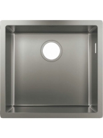 Hansgrohe S71 munkalap alá rögzíthető mosogató 400 csapfurat és lefolyókészlet nélkül rozsdamentes acél hatású 43425800