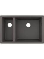 Hansgrohe S51 S510-U635 munkalap alá rögzített mosogató 180/450 két medencével kőszürke 43433290