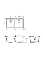 Hansgrohe S51 S510-U770 beépíthető SilicaTec mosogató munkalap alá grafit fekete 43434170