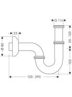 Hansgrohe króm mosdó csőszifon 53010000