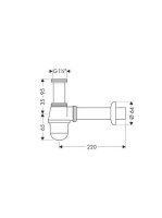 Hansgrohe króm bidé buraszifon 55213000
