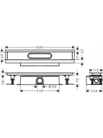 Hansgrohe uBox universal zuhanylefolyókhoz teljes szett 60 cm, standard beépítés 56022180