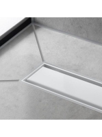 Hansgrohe RainDrain Match Zuhanylefolyó 90 cm, állítható magasságú kerettel, matt fehér 56040700