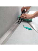 Hansgrohe RainDrain Flex oldalfal mellé zuhanylefolyó 100 cm, vágható, szálcsiszolt fekete króm 56053340