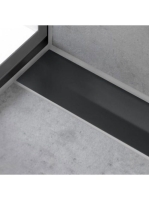 Hansgrohe RainDrain Flex oldalfal mellé zuhanylefolyó 100 cm, vágható, matt fekete 56053670