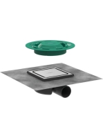 Hansgrohe RainDrain Spot Folyóka 15x15 cm rostély rozsdamentes acél hatású 56055800