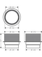 Hansgrohe RainDrain Spot Magasságkiegyenlítő kiegészítő elem 56056000