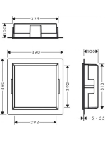 Hansgrohe XtraStoris Original falfülke integrált kerettel 30x30x10 cm, matt fehér 56061700