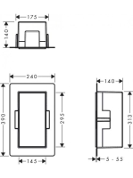 Hansgrohe XtraStoris Minimalistic Falfülke nyitott kerettel, 30 x 15 x 14 cm matt fehér 56076700