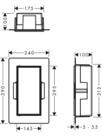 Hansgrohe XtraStoris Rock Falfülke cserélhető ajtóval, 30 x 15 x 10 cm matt fehér 56082700