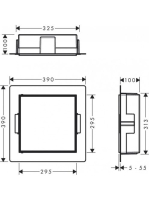 Hansgrohe XtraStoris Rock Falfülke cserélhető ajtóval, 30 x 30 x 10 cm matt fehér 56085700