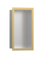 Hansgrohe XtraStoris Individual Falfülke szálcsiszolt rozsdamentes acél felülettel, design kerettel 30 x 15 x 10 cm polírozott arany hatású 56094990