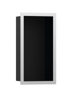 Hansgrohe XtraStoris Individual Falfülke matt fekete színben, design kerettel 30 x 15 x 10 cm rozsdamentes acél hatású 56095800