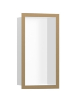Hansgrohe XtraStoris Individual Falfülke matt fehér színben, design kerettel 30 x 15 x 10 cm szálcsiszolt bronz 56096140