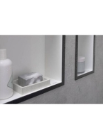Hansgrohe XtraStoris Individual Falfülke matt fehér színben, design kerettel 30 x 15 x 10 cm szálcsiszolt fekete króm 56096340