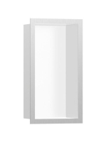 Hansgrohe XtraStoris Individual Falfülke matt fehér színben, design kerettel 30 x 15 x 10 cm rozsdamentes acél hatású 56096800