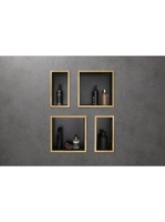 Hansgrohe XtraStoris Individual Falfülke matt fekete színben, design kerettel 30 x 30 x 10 cm szálcsiszolt bronz 56098140