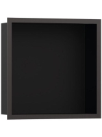 Hansgrohe XtraStoris Individual Falfülke matt fekete színben, design kerettel 30 x 30 x 10 cm szálcsiszolt fekete króm 56098340