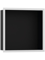 Hansgrohe XtraStoris Individual Falfülke matt fekete színben, design kerettel 30 x 30 x 10 cm matt fehér 56098700