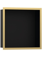 Hansgrohe XtraStoris Individual Falfülke matt fekete színben, design kerettel 30 x 30 x 10 cm polírozott arany hatású 56098990