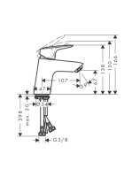 Hansgrohe Logis egykaros csaptelep 70 lefolyógarnitúra nélkül, króm 71076000
