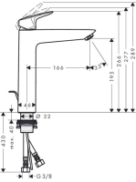 Hansgrohe Logis mosdócsaptelep 190 71095000 (71095000)