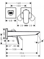 Hansgrohe Logis Fine egykaros falsík alatti mosdó csaptelep 20,6 cm, króm 71256000