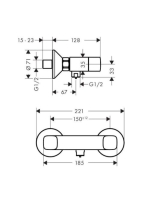 Hansgrohe Logis kétkaros zuhanycsaptelep króm 71263000