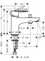 Hansgrohe Vernis Blend króm egykaros Monotrou kád- és zuhanycsaptelep 71446000