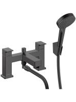 Hansgrohe Vernis Shape 2 lyukú peremre szerelhető kádcsaptelep matt fekete 71462670