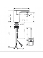 Hansgrohe Vernis Blend Elektromos mosdócsaptelep, állítható rejtett hőmérséklet szabályozóval és elemes működéssel, króm 71502000
