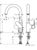 Hansgrohe Vernis Blend Egykaros mosdócsaptelep elforgatható kifolyóval és automata lefolyógarnitúrával króm 71554000