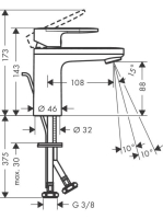 Hansgrohe Vernis Blend egykaros mosdócsaptelep 100 automata lefolyógarnitúrával króm 71571000