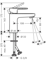 Hansgrohe Vernis Blend Egykaros mosdócsaptelep 100, lefolyógarnitúra nélkül matt fekete 71580670