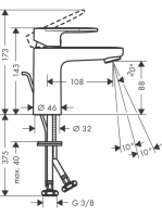 Hansgrohe Vernis Blend Egykaros mosdócsaptelep 100, Coolstart, automata lefolyógarnitúrával króm 71585000