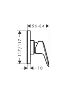 Hansgrohe Logis egykaros falsík alatti zuhanycsaptelep 71604000